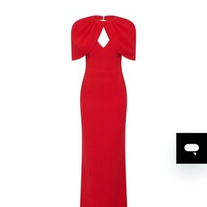 Rebecca Vallance Scarlet Cape Maxi Dress